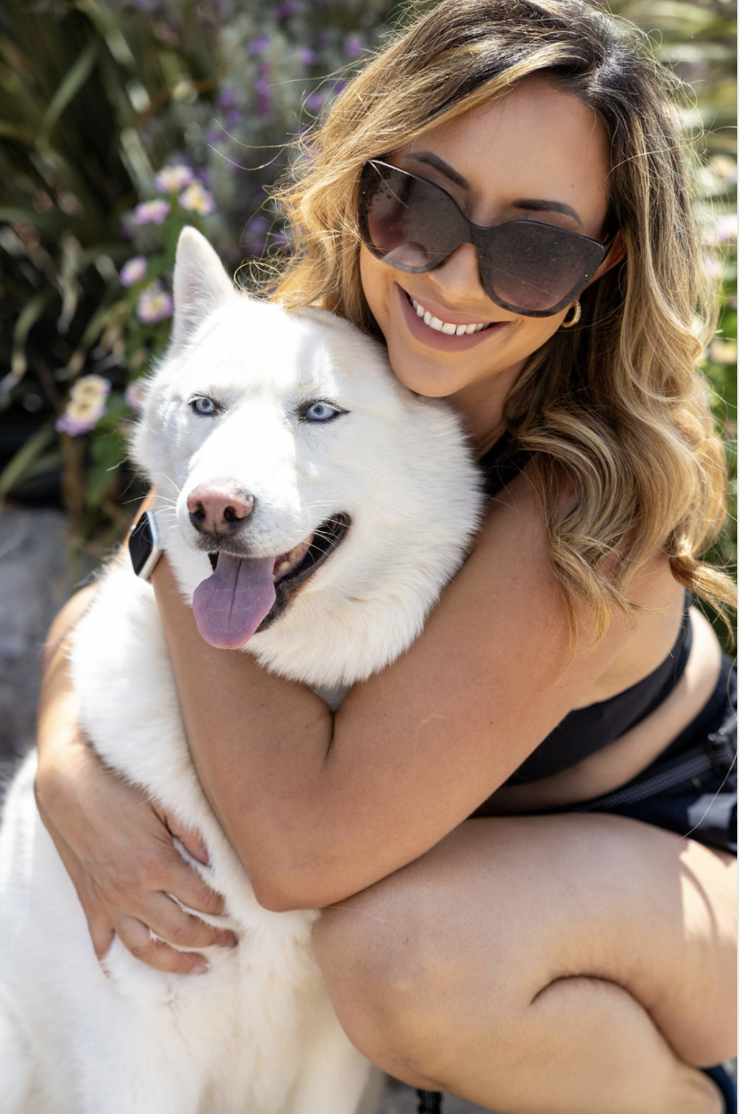 Heather with her dog